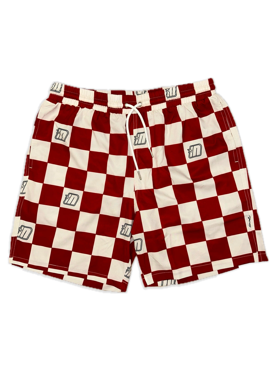 RACING RED SWIM TRUNKS