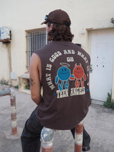 Load image into Gallery viewer, 50% ANGEL 50% DEVIL NO SLEEVES - DARK BROWN
